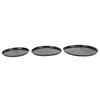 3pcs Carbon Steel Pizza Pan Professional Prevents Stick Round Pizza Tray with Holes for Oven Restaurants and Home