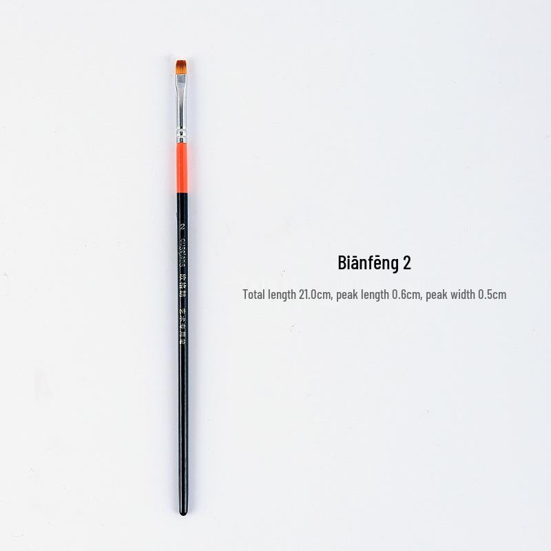 Ougelang Nylon Bristle Flat Head Gouache & Acrylic Brush Set