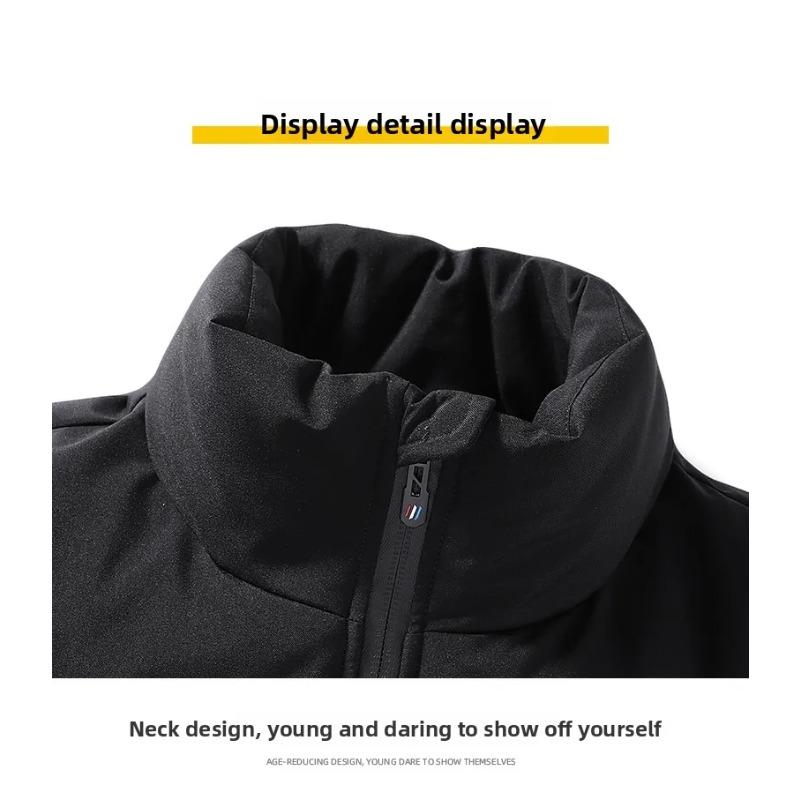 Men's Jacket Winter Cotton Jacket Short Stand-up Collar Thickened Down Cotton Jacket Korean Version Handsome Winter Clothes