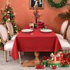 1 Stück, Weihnachten Weinrot Polyester Knitterarm, Waschbar und Wiederverwendbar, Restaurantküche Tischdekoration Tuch Tischdecke