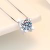 Classic Style Jewelry Four Claw S925 Sterling Silver 1ct VVs1 Moissanite Hypoallergenic Pendant Necklace of Women Gift