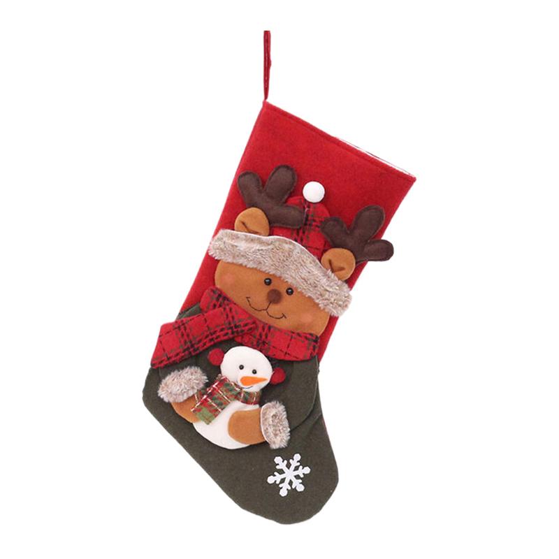 Snowman Santa Claus Reindeer 3D Christmas Stocking Christmas Home Decor Birthday Gift For Friend Family