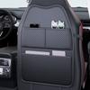 Car Seat Back Protector 2 In 1 PU Leather Anti Kick Pad With Storage Bag For Car Interior Accessories