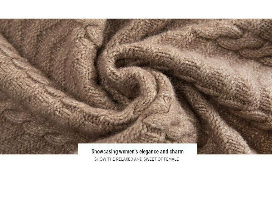 Women's Thick Knit Mid-Length Cardigan - 2025 Autumn/Winter Fashionable Loose Sweater Coat