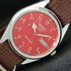 REFURBISHED VINTAGE SEIKO 5 AUTOMATIC 6309A JAPAN MENS RED DIAL WATCH A441223-4