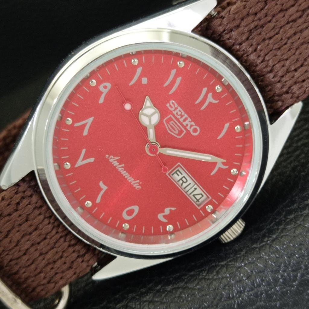 

ВОССТАНОВЛЕННЫЕ ВИНТАЖНЫЕ МУЖСКИЕ ЧАСЫ SEIKO 5 AUTOMATIC 6309A ЯПОНИЯ С КРАСНЫМ ЦИФЕРБЛАТОМ a441223-4 Sk-a441223