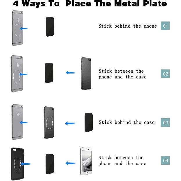 Adhesive Thin Metal Plates(Compatible with Magnetic Mounts),