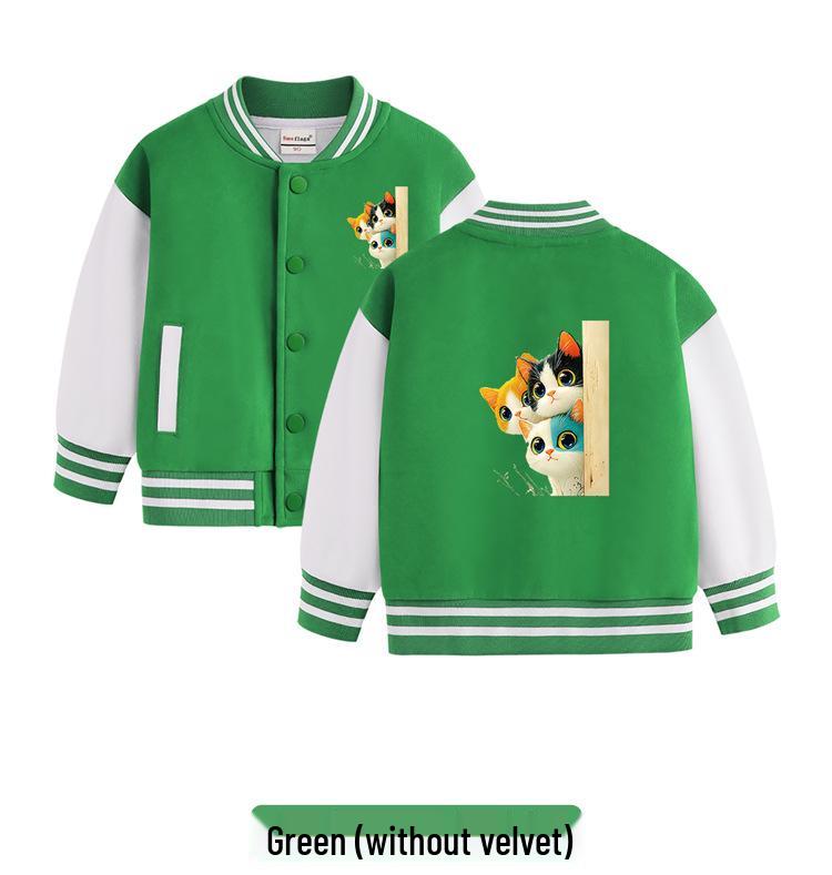 Children's American Baseball Jackets: Fashionable Casual Wear for Boys and Girls - Perfect for Spring, Autumn, and Winter.