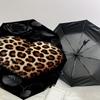 1pc Leopard Print Heart Automatic Open/Close Umbrella Compact Folding Umbrella with 8-Rib Shaft for Women/Men, Elegant Birthday1138S