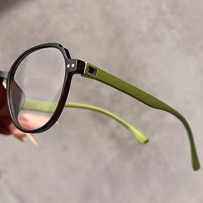 Oversized Round Reading Glasses Fashionable Versatile Presbyopia Eyewear Women Men Simple Blue Light Blocking Computer Glasses