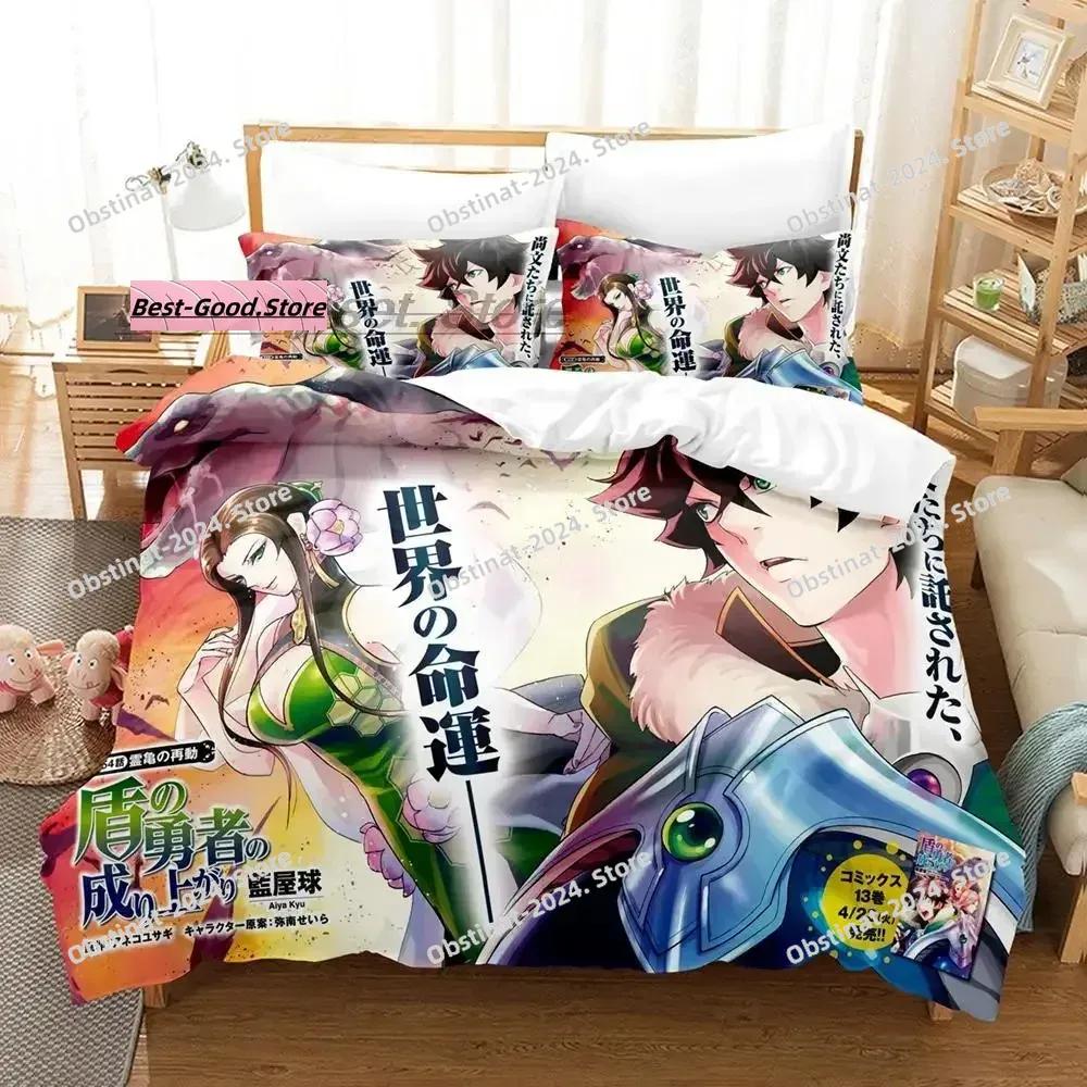 

Comforter The Rising Of The Shield Hero Bedding Set Single Twin Full Queen King Size Bed Set Aldult Kid Bedroom s 3D Print Comforter (quilt)-EU Single(135*200cm)3pcs