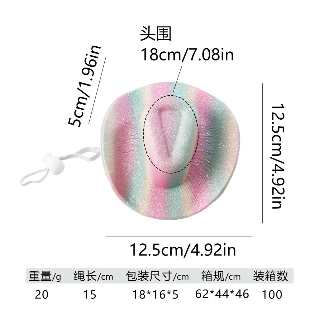 Pet Western Cowboy Hat, British Cowboy Hat Jazz Hat Photo Stage Performance Props Pet Decoration