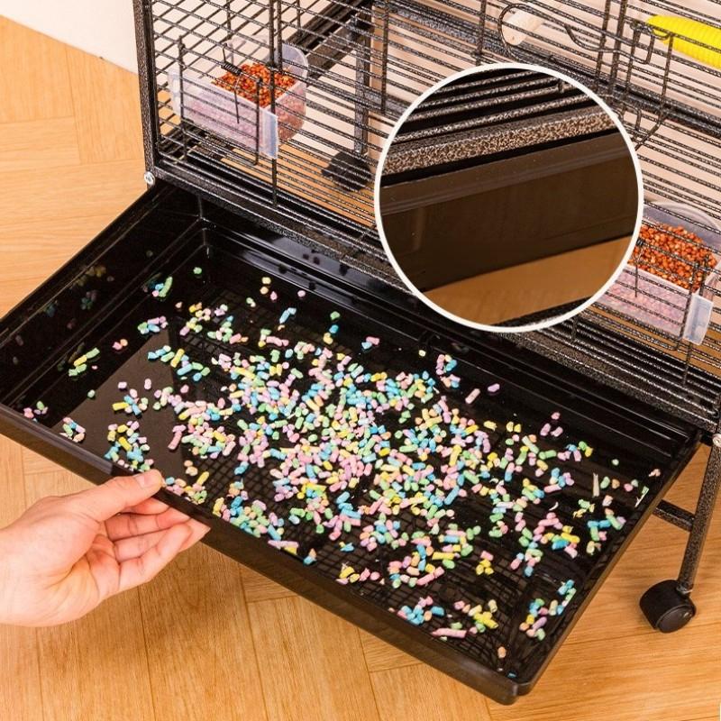 Luxury Bird Cage Large Parrot Birds Cages Accessories Drawer Wheels Birds Houses Lock Parrots Pigeon Feeder Birdcage Supplies