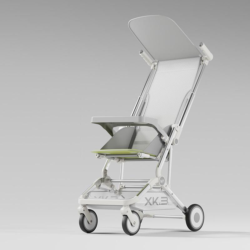 Foldable Baby Stroller: Easily Portable, Reclines for Sitting or Lying, Ideal for Travel.