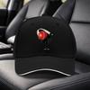 CricketThemed Adjustable Duckbill Cap  Black Unisex Cricket Pattern Cap for Unisex  Women Hand Washable