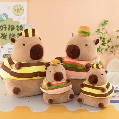 Burger Biene Capybara Puppe niedliches Kapibara Plüschtier Kinder Schlafkissen