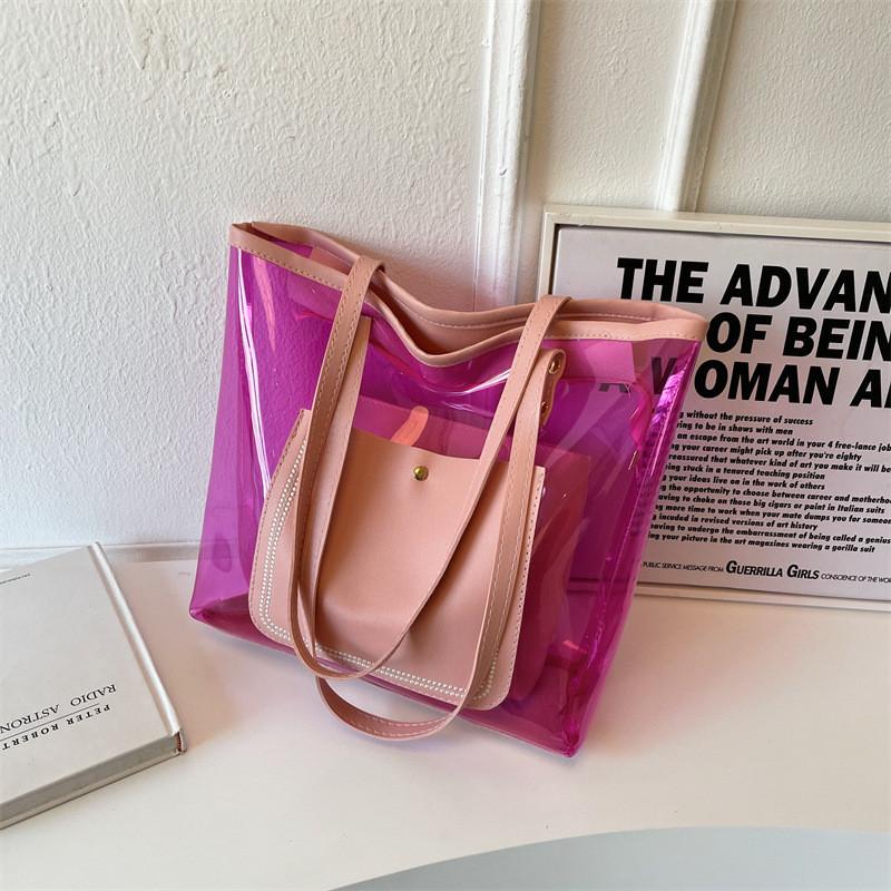 Stylish 2023 Fashion Pvc Tote Bag For Women Large Capacity Urban Chic Handbag