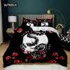 Snake Duvet Cover Wild Animal Comforter Cover Exotic Fairy Rose Twin Bedding Set African Wildlife Style Polyester Quilt Cover