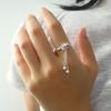 Tassel Lotus Ring New Chinese Jewelry Accessories Fashion Open Adjustable Design Flower Finger Ring Silver Flower Bud Lotus Ring