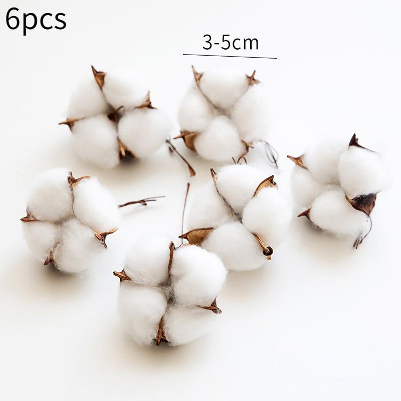 10pcs Cotton Head Natural Dried Flower Artificial Flower Cotton Home Christmas Decor DIY Dried Cotton Bunch Flower Arrangement