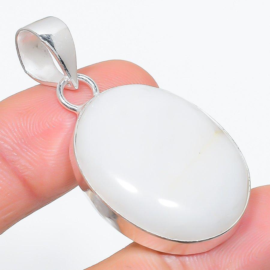 

Подвеска из стерлингового серебра 925 пробы с натуральным радужным лунным камнем 1,85 дюйма W3o46