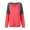 Women's And Winter Casual Long Sleeve Spliced Round Neck Loose T-Shirt Top