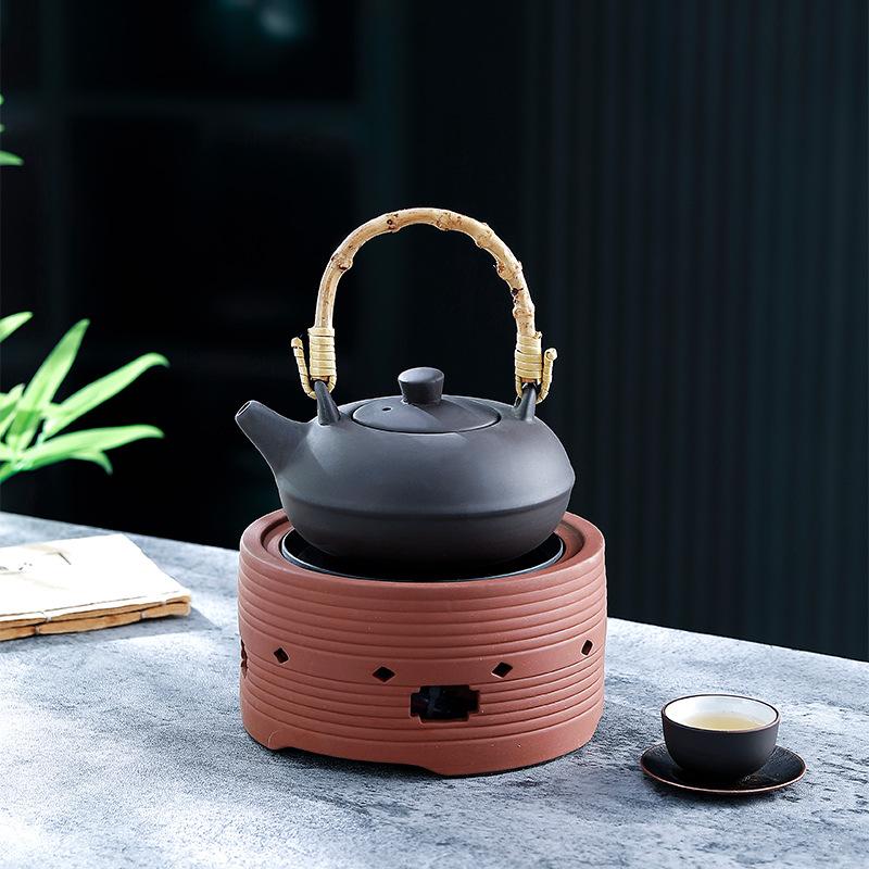 1pc Furnace Tea Teapot Household Indoor Large-capacity Carbon Roasting Pot Electric Ceramic Stove Ceramic Teapot Outdoor Kettle