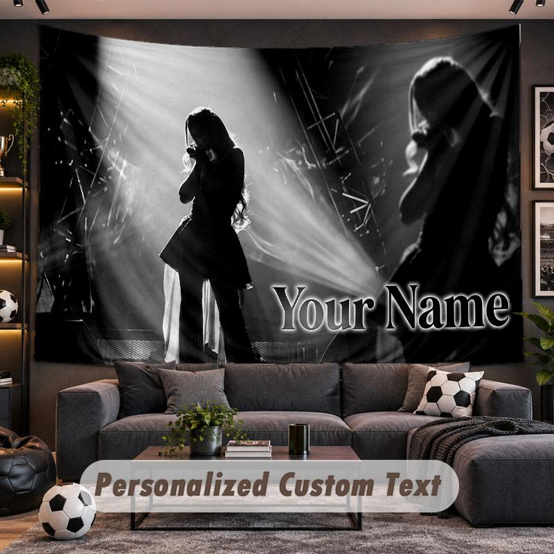 Wall Hanging Tapestry Custom NameAyliva Pattern Personalized Printed Fabric Wall Decor