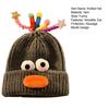 Women Knitted Hat Sausage Mouth Design Ear Protection Warm Hat 3D Big Eyes Versatile Hat Winter Accessory