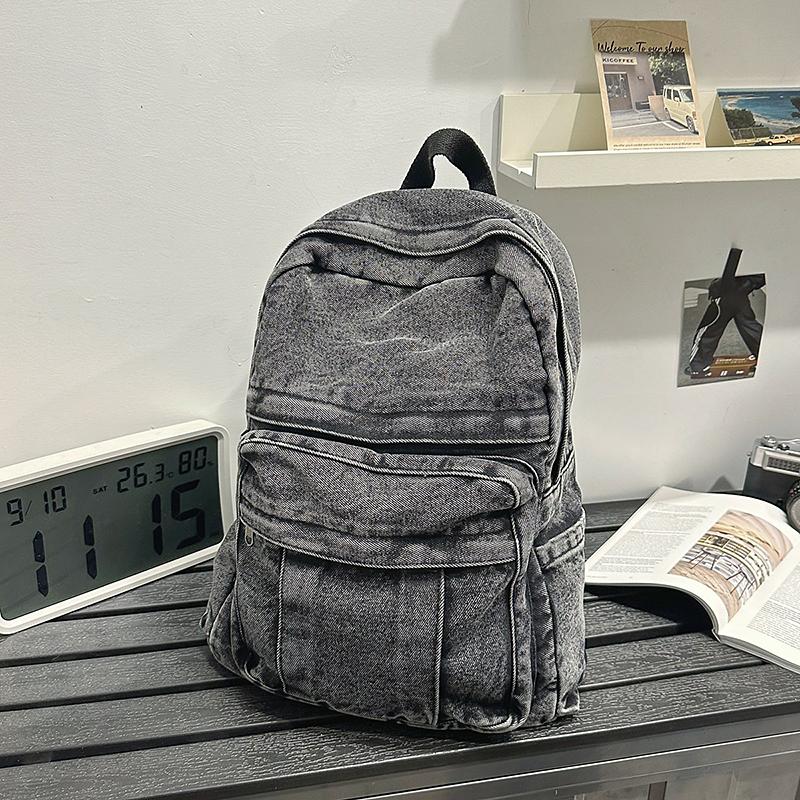 Denim Backpack Student Schoolbag Women's Travel Backpack