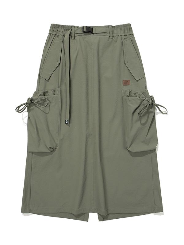 BBC EARTH W Ripstop Flexible Shirred Skirt_Grey