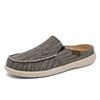 [Hot-selling] Men's Summer Half-drag Light and Breathable Slippers Wear Casual Large-size Canvas Shoes