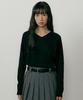 Lingseoul Lambswool V-Neck Knit-Black