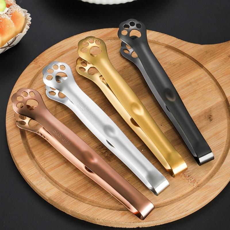 Cat Claw Shape Ice-Cube Tongs Serving Tongs Non-stick Bread Tongs Easy to Clean