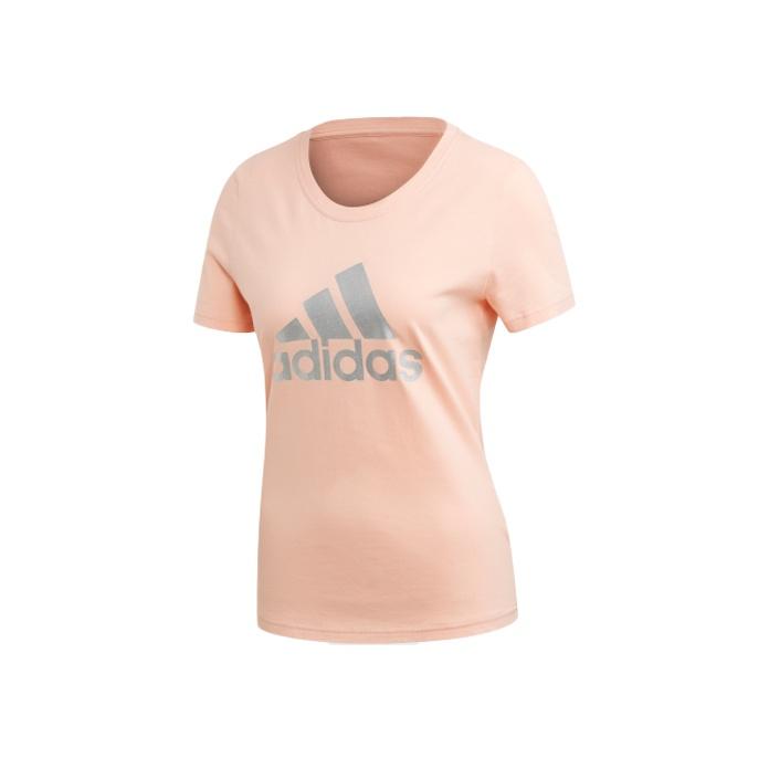 Adidas Athletic Style Short Sleeve T-Shirt Women Tops Pink FM9448