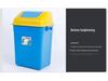 Outdoor Square Flip-Top Trash Bin for Kitchen and Campus Sanitation