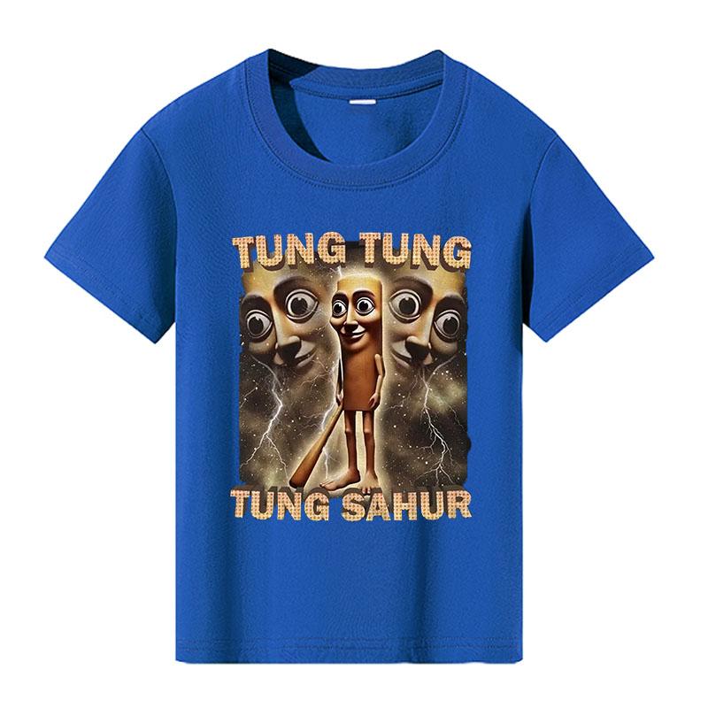 Tung Sahur Graphic Printed T-Shirt Men Summer Casual Loose Fashion Funny Round Neck Short Sleeve Tops Clothing T-shirt Unisex