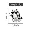 I Require Snacks Enamel Pins Cartoon Trash Panda Raccoon Brooches Lapel Badges Funny Animal Jewelry Gift for Kids Friends