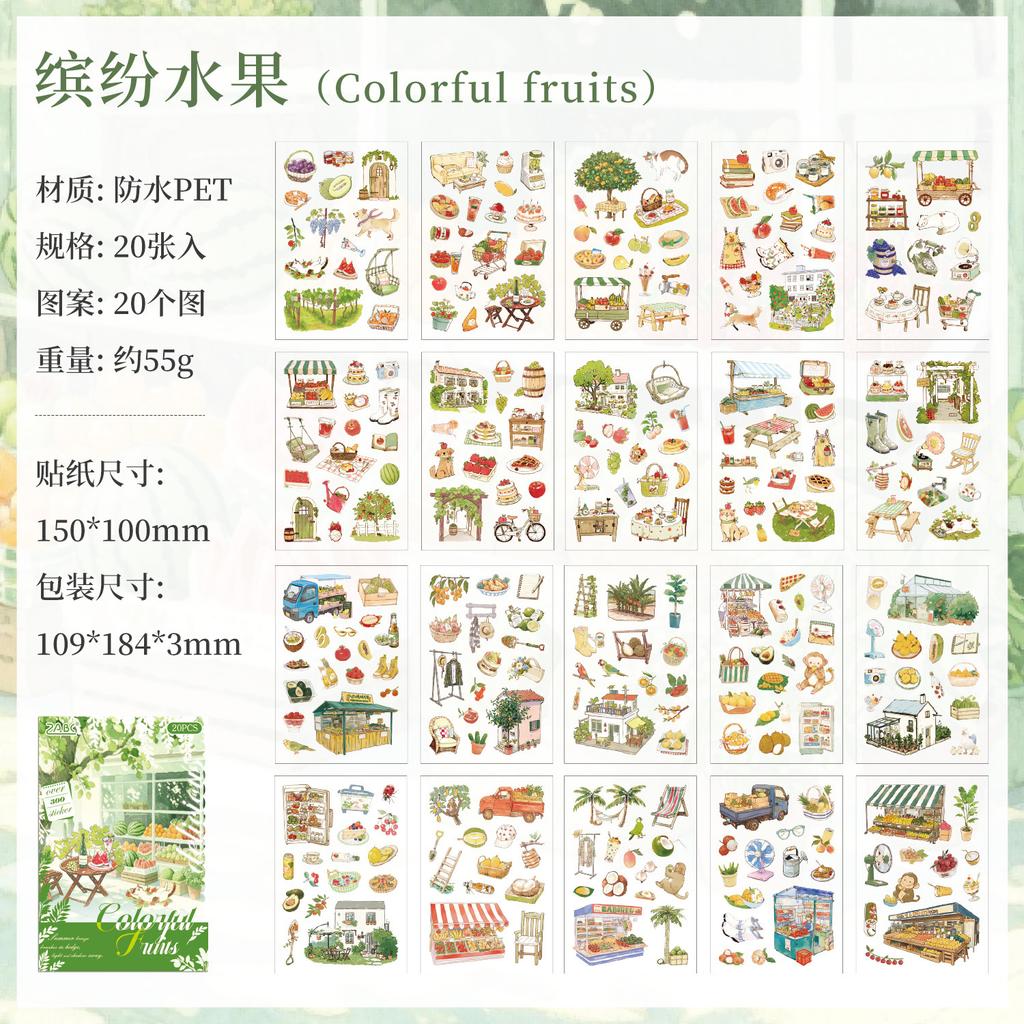 20Pcs Delicious Baking Snacks Theme Sticker Book Dessert Bread Journal DIY Decor Supplies