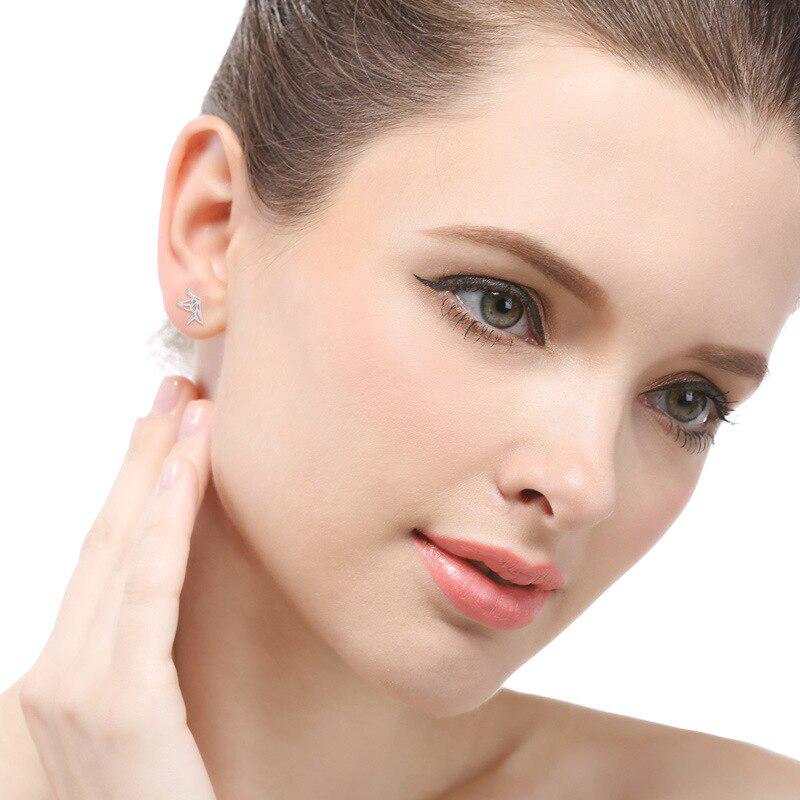 Tancise cercei noi pentru femei argintiu modă simplă formă geometrică cercei stud bijuterii cadou de nuntă