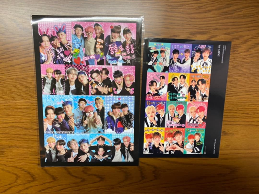 [Б/У] ATEEZ Пурикура бонус за продолжение ATINY, аксессуары морской волны