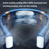 New Portable Hanging Neck Fan Digital Display With/Without Colorful Atmosphere Light 5 Gears Ventilador Bladeless Neckband Fan 3000/8000mAh