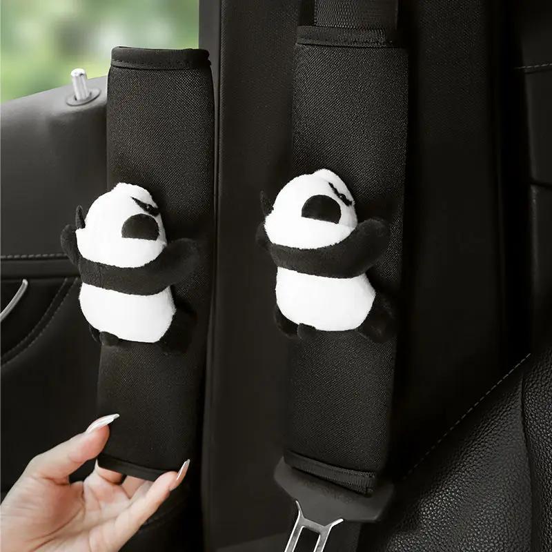 Panda Shoulder Protection for Car Seat Belts Anti Pinch Neck Protection for Children Soft Cartoon Cute Interior Decoration