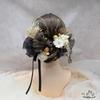Hair Accessory for Coming-of-Age Ceremony, Pre-wedding Photoshoot, Silver Daisy, Sola Flower, Hydrangea, Ribbon, Mizuhiki (decorative Cord), Berries,