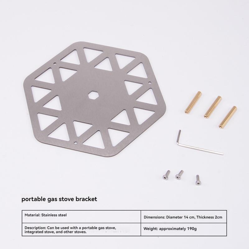 Portable Stove Stand Heat-Resistant Trivet Stainless Steel Pot Holder Stove Stabilizer Plate Non-Slip Gas Stove Stand