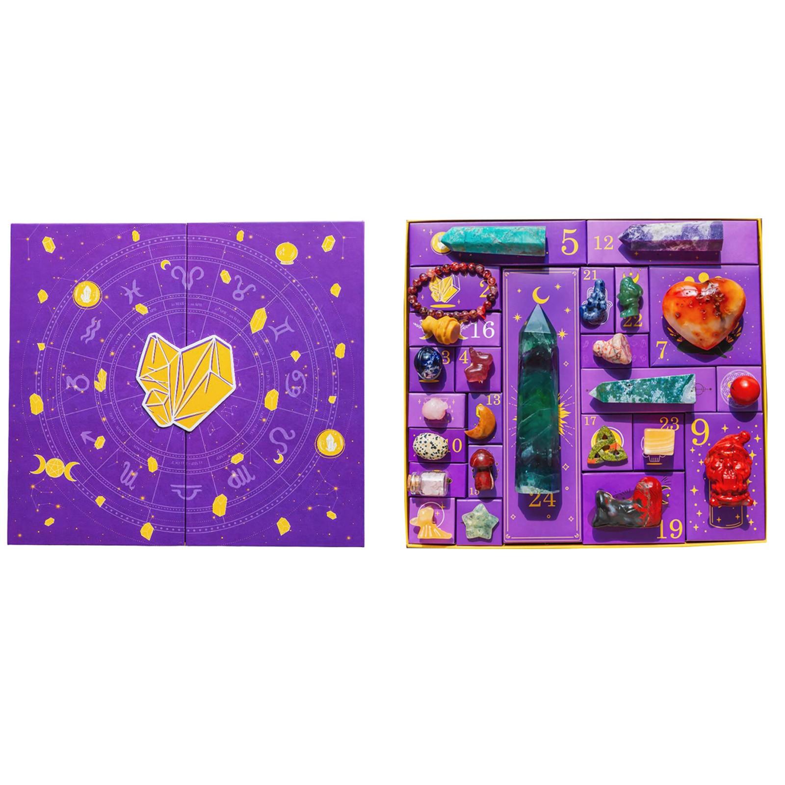 

Хрустальная подарочная коробка для отсчета времени до Хэллоуина One Size синий