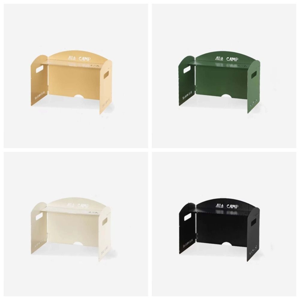 Tri-fold Stove Wind Shield Compact Cooker Wind Protection Cookware Windshield  Travel