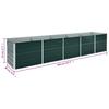Garden Raised Bed Galvanized Steel 400 X 80 X 45 Cm Green