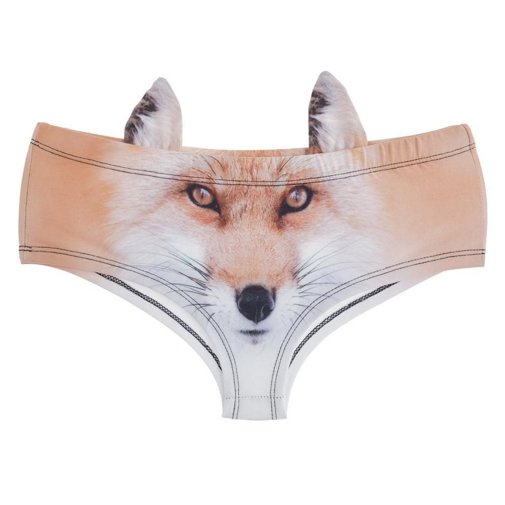 Intimo Donna con Orecchie 3D Stampa Animali Mutandine da Donna Intimo Vita e Fianchi