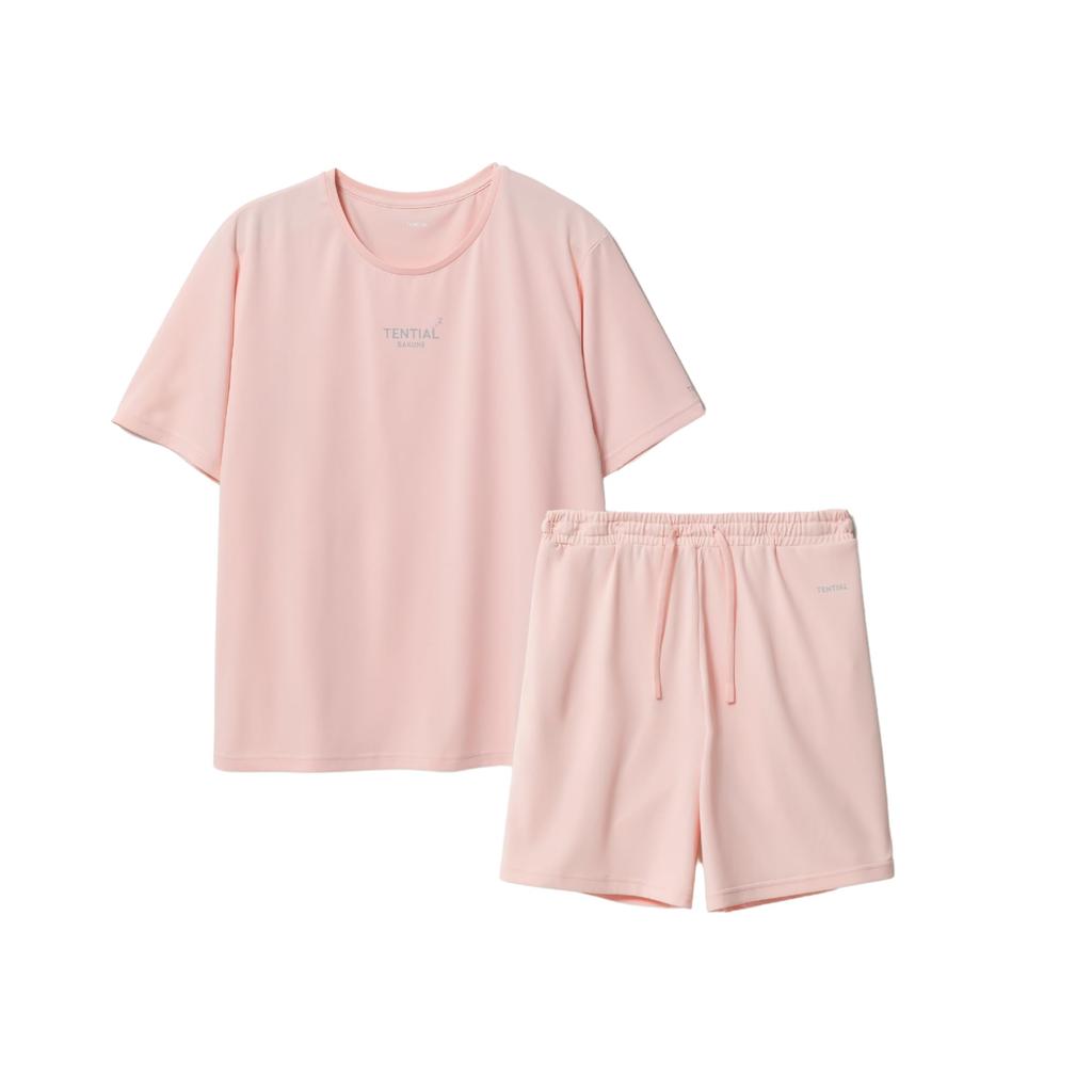 TENTIAL BAKUNE Dry Short Sleeve and Shorts General Medical Device Recovery Size L Women's Set, Wear, Pink,